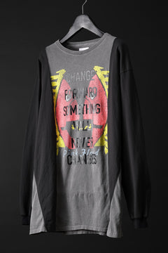 画像をギャラリービューアに読み込む, CHANGES exclusive VINTAGE REMAKE L/S TOPS (MULTI BLACK #A')
