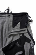 画像をギャラリービューアに読み込む, Y's SUSPENDER PANTS / COLLAGE HOUNDTOOTH (GREY)