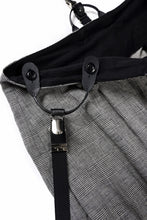 画像をギャラリービューアに読み込む, Y's SUSPENDER PANTS / COLLAGE HOUNDTOOTH (GREY)