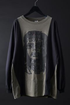 画像をギャラリービューアに読み込む, CHANGES exclusive VINTAGE REMAKE L/S TOPS (MULTI BLACK #B')