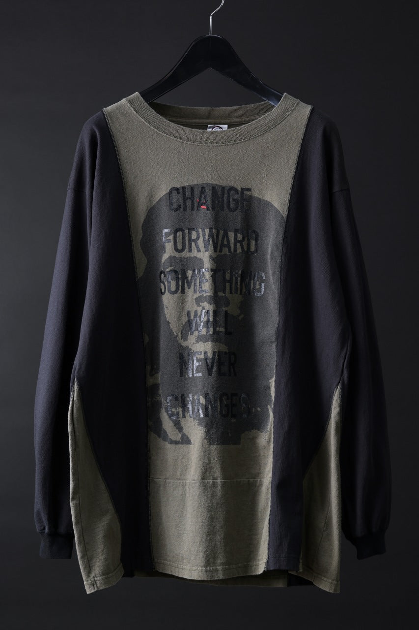 画像をギャラリービューアに読み込む, CHANGES exclusive VINTAGE REMAKE L/S TOPS (MULTI BLACK #B')