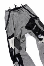 画像をギャラリービューアに読み込む, Y's SUSPENDER PANTS / COLLAGE HOUNDTOOTH (GREY)