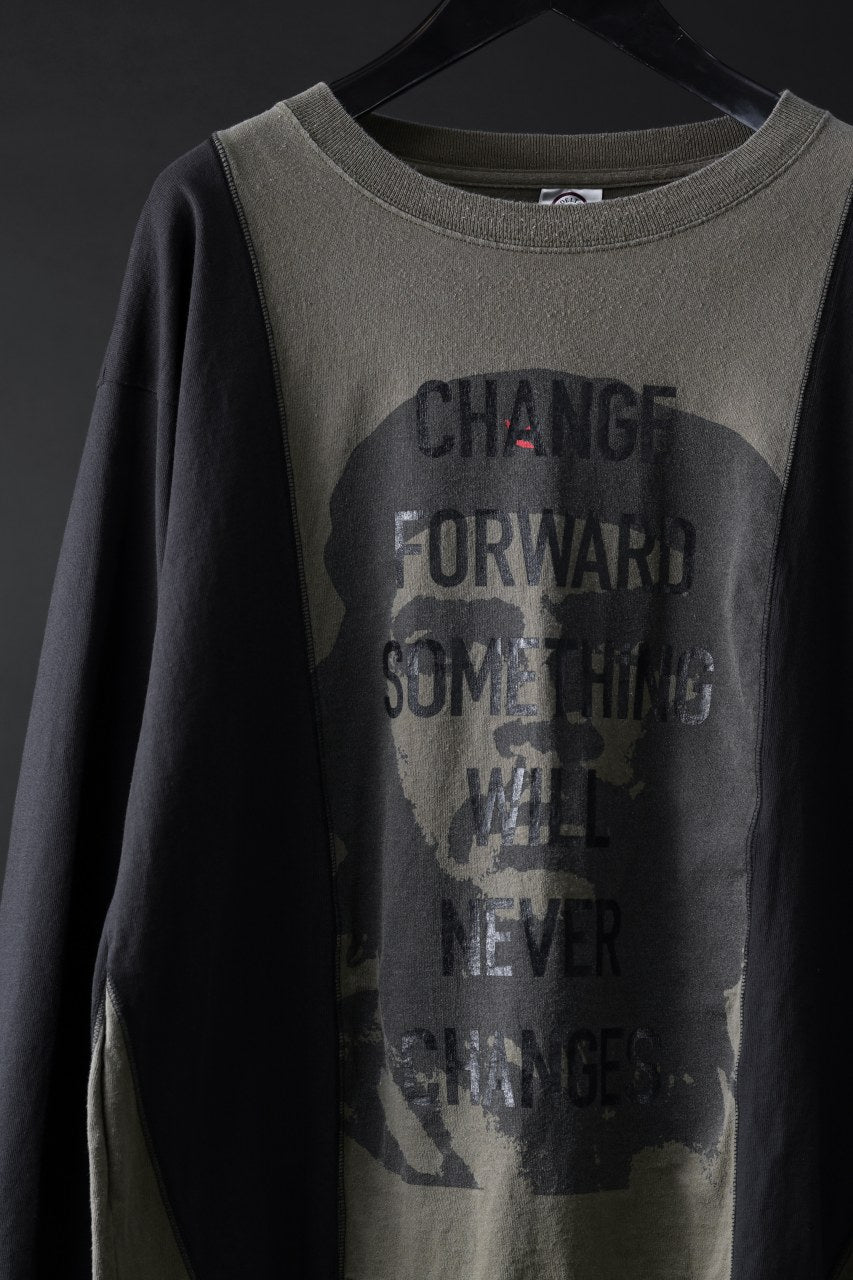 画像をギャラリービューアに読み込む, CHANGES exclusive VINTAGE REMAKE L/S TOPS (MULTI BLACK #B')