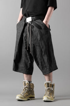 画像をギャラリービューアに読み込む, A.F ARTEFACT ZIP FOLDING TUCK SHORTS / PAISLEY JACQUARD (BLACK)