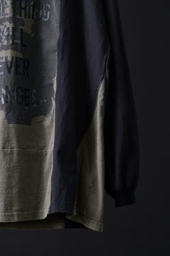 画像をギャラリービューアに読み込む, CHANGES exclusive VINTAGE REMAKE L/S TOPS (MULTI BLACK #B')