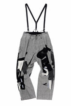 画像をギャラリービューアに読み込む, Y's SUSPENDER PANTS / COLLAGE HOUNDTOOTH (GREY)