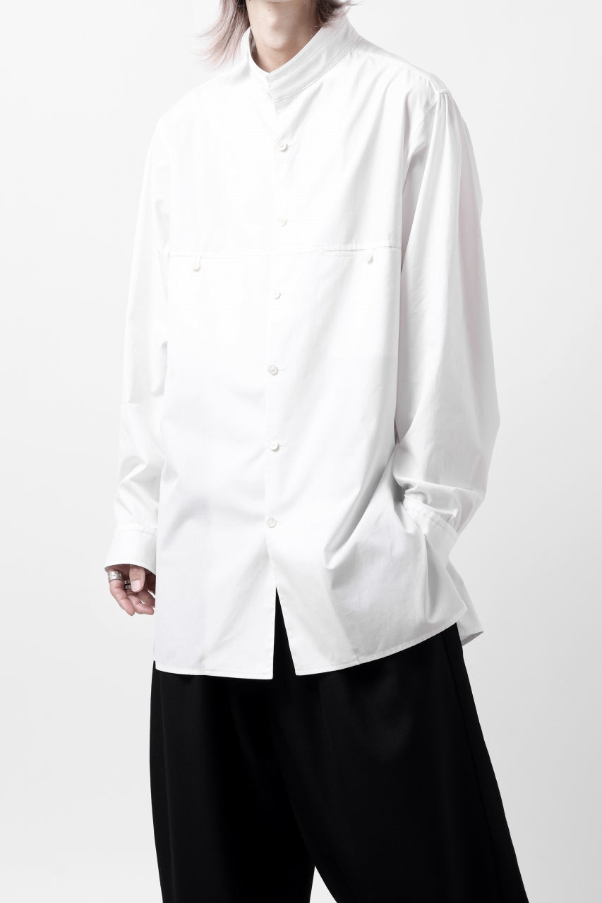 画像をギャラリービューアに読み込む, Y's for men CROSSED CHEST POCKET SHIRT / COTTON BROAD (WHITE)