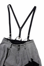 画像をギャラリービューアに読み込む, Y's SUSPENDER PANTS / COLLAGE HOUNDTOOTH (GREY)