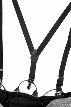 画像をギャラリービューアに読み込む, Y's SUSPENDER PANTS / COLLAGE HOUNDTOOTH (GREY)