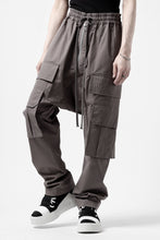 画像をギャラリービューアに読み込む, A.F ARTEFACT FRONT ZIP CARGO SARROUEL EASY PANTS (GREY)