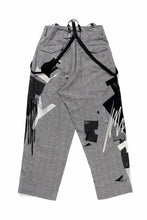 画像をギャラリービューアに読み込む, Y's SUSPENDER PANTS / COLLAGE HOUNDTOOTH (GREY)