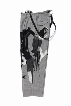 画像をギャラリービューアに読み込む, Y's SUSPENDER PANTS / COLLAGE HOUNDTOOTH (GREY)