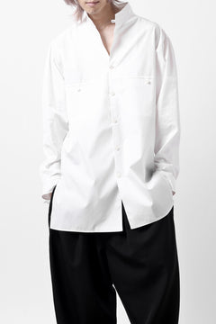 画像をギャラリービューアに読み込む, Y's for men CROSSED CHEST POCKET SHIRT / COTTON BROAD (WHITE)