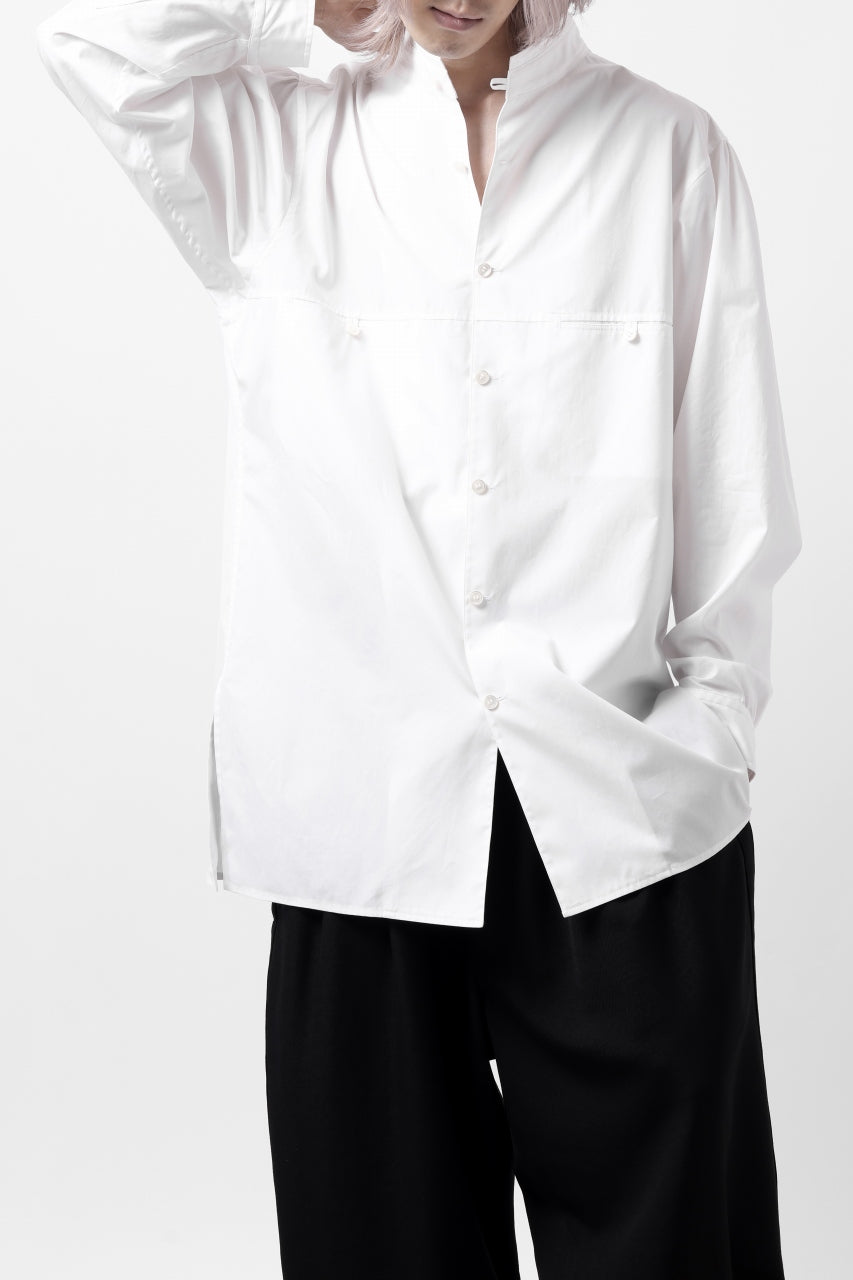 画像をギャラリービューアに読み込む, Y's for men CROSSED CHEST POCKET SHIRT / COTTON BROAD (WHITE)