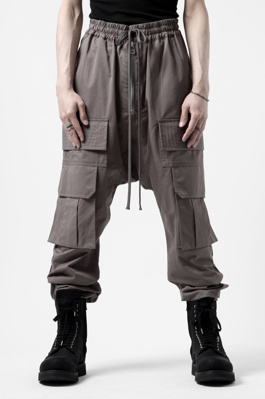 画像をギャラリービューアに読み込む, A.F ARTEFACT FRONT ZIP CARGO SARROUEL EASY PANTS (GREY)