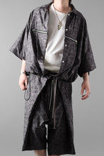 画像をギャラリービューアに読み込む, A.F ARTEFACT FRONT ZIP SQUEEZING SHIRT / PAISLEY JACQUARD (D.GREY)
