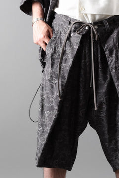 画像をギャラリービューアに読み込む, A.F ARTEFACT ZIP FOLDING TUCK SHORTS / PAISLEY JACQUARD (D.GREY)
