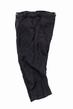 画像をギャラリービューアに読み込む, YUTA MATSUOKA cropped pants / medium white dyed linen (blue black)