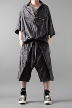 画像をギャラリービューアに読み込む, A.F ARTEFACT FRONT ZIP SQUEEZING SHIRT / PAISLEY JACQUARD (D.GREY)