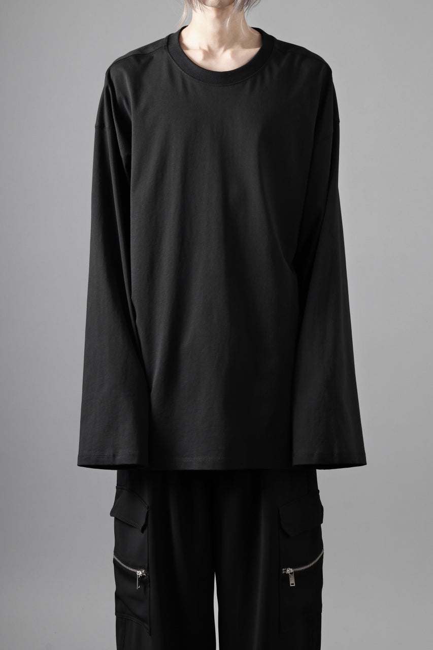 画像をギャラリービューアに読み込む, thom/krom OVERSIZED WIDE LONG SLEEVE TEE / COTTON JERSEY (BLACK)