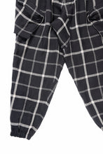 画像をギャラリービューアに読み込む, Y's ZIP POCKET TAPERED PANTS / LINEN PLAID (BLACK)