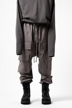 画像をギャラリービューアに読み込む, A.F ARTEFACT FRONT ZIP CARGO SARROUEL EASY PANTS (GREY)