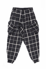 画像をギャラリービューアに読み込む, Y's ZIP POCKET TAPERED PANTS / LINEN PLAID (BLACK)