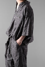 画像をギャラリービューアに読み込む, A.F ARTEFACT FRONT ZIP SQUEEZING SHIRT / PAISLEY JACQUARD (D.GREY)