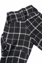 画像をギャラリービューアに読み込む, Y's ZIP POCKET TAPERED PANTS / LINEN PLAID (BLACK)