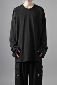 Load image into Gallery viewer, thom/krom OVERSIZED WIDE LONG SLEEVE TEE / COTTON JERSEY (BLACK)