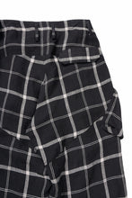 画像をギャラリービューアに読み込む, Y's ZIP POCKET TAPERED PANTS / LINEN PLAID (BLACK)
