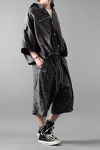 画像をギャラリービューアに読み込む, A.F ARTEFACT FRONT ZIP SQUEEZING SHIRT / PAISLEY JACQUARD (D.GREY)