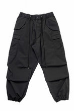画像をギャラリービューアに読み込む, Y's.... FIELD CARGO PANTS / DRY-TOUCH GABARDINE (BLACK)