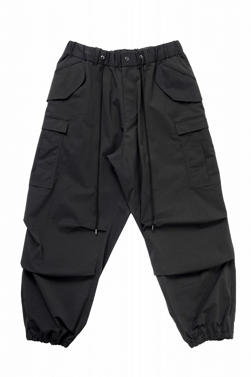 画像をギャラリービューアに読み込む, Y's.... FIELD CARGO PANTS / DRY-TOUCH GABARDINE (BLACK)