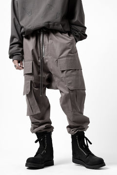 画像をギャラリービューアに読み込む, A.F ARTEFACT FRONT ZIP CARGO SARROUEL EASY PANTS (GREY)