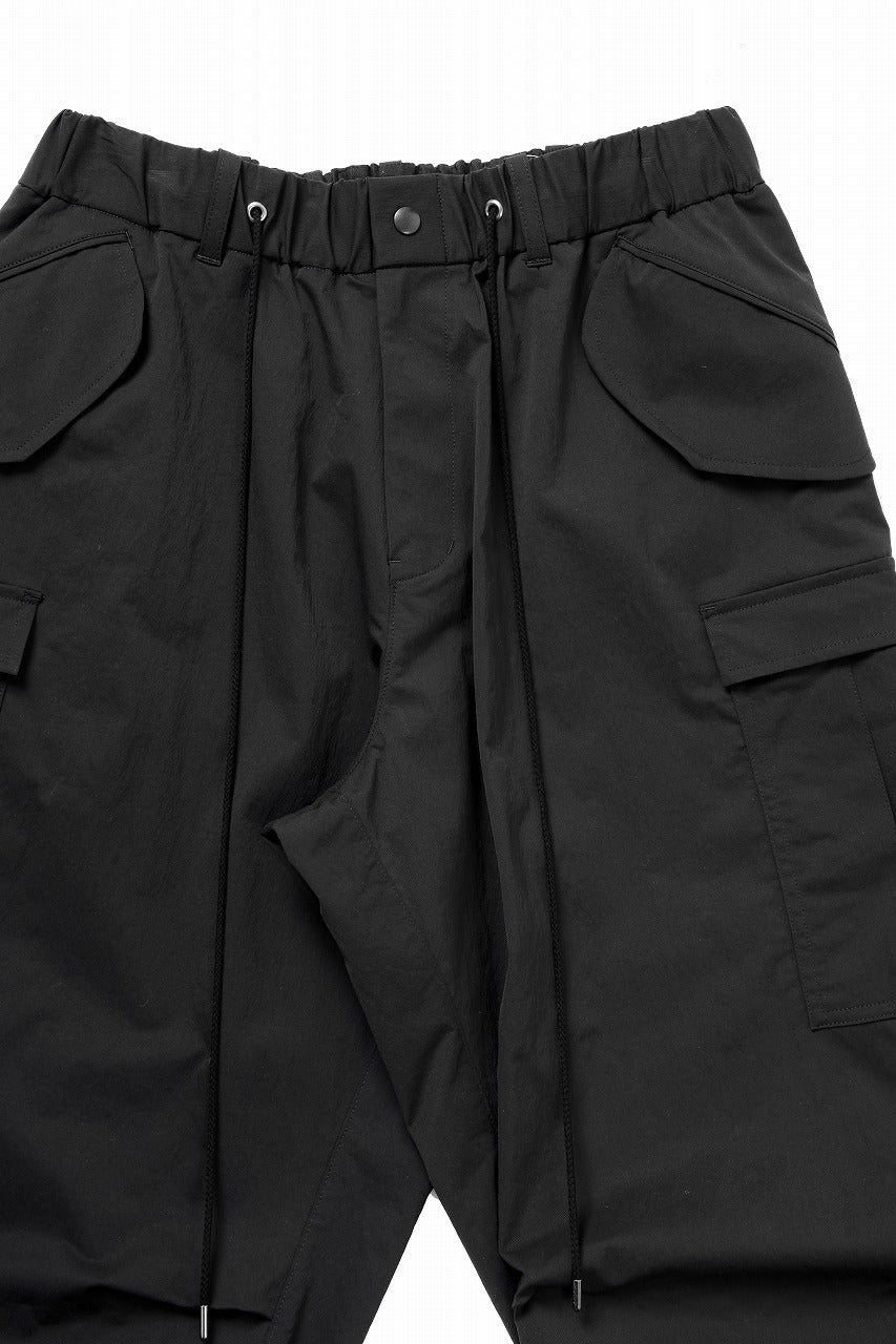 画像をギャラリービューアに読み込む, Y's.... FIELD CARGO PANTS / DRY-TOUCH GABARDINE (BLACK)