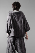 画像をギャラリービューアに読み込む, A.F ARTEFACT FRONT ZIP SQUEEZING SHIRT / PAISLEY JACQUARD (D.GREY)