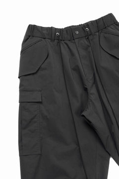 画像をギャラリービューアに読み込む, Y's.... FIELD CARGO PANTS / DRY-TOUCH GABARDINE (BLACK)