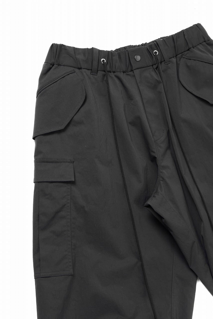 画像をギャラリービューアに読み込む, Y's.... FIELD CARGO PANTS / DRY-TOUCH GABARDINE (BLACK)