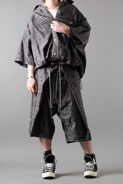 画像をギャラリービューアに読み込む, A.F ARTEFACT ZIP FOLDING TUCK SHORTS / PAISLEY JACQUARD (D.GREY)