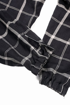 画像をギャラリービューアに読み込む, Y's ZIP POCKET TAPERED PANTS / LINEN PLAID (BLACK)