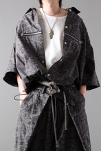 画像をギャラリービューアに読み込む, A.F ARTEFACT FRONT ZIP SQUEEZING SHIRT / PAISLEY JACQUARD (D.GREY)