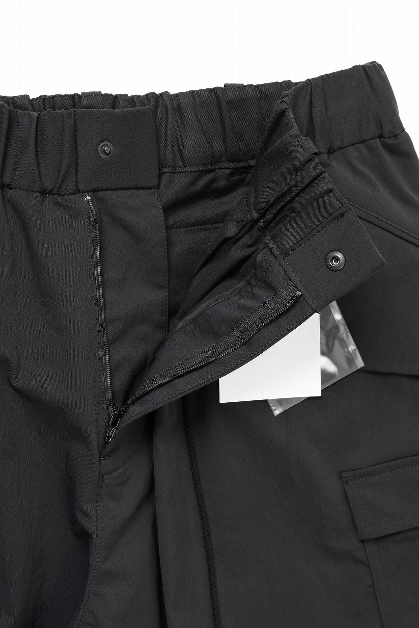 画像をギャラリービューアに読み込む, Y's.... FIELD CARGO PANTS / DRY-TOUCH GABARDINE (BLACK)