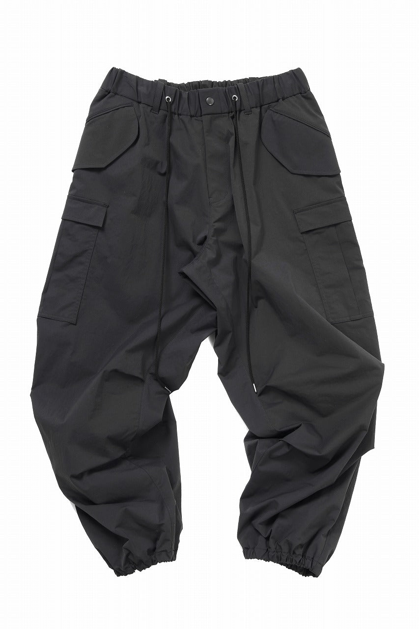 画像をギャラリービューアに読み込む, Y's.... FIELD CARGO PANTS / DRY-TOUCH GABARDINE (BLACK)