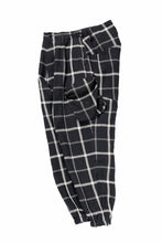 画像をギャラリービューアに読み込む, Y's ZIP POCKET TAPERED PANTS / LINEN PLAID (BLACK)