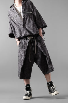 画像をギャラリービューアに読み込む, A.F ARTEFACT FRONT ZIP SQUEEZING SHIRT / PAISLEY JACQUARD (D.GREY)