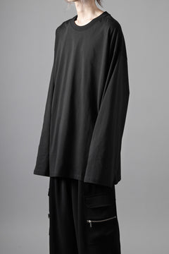 Load image into Gallery viewer, thom/krom OVERSIZED WIDE LONG SLEEVE TEE / COTTON JERSEY (BLACK)