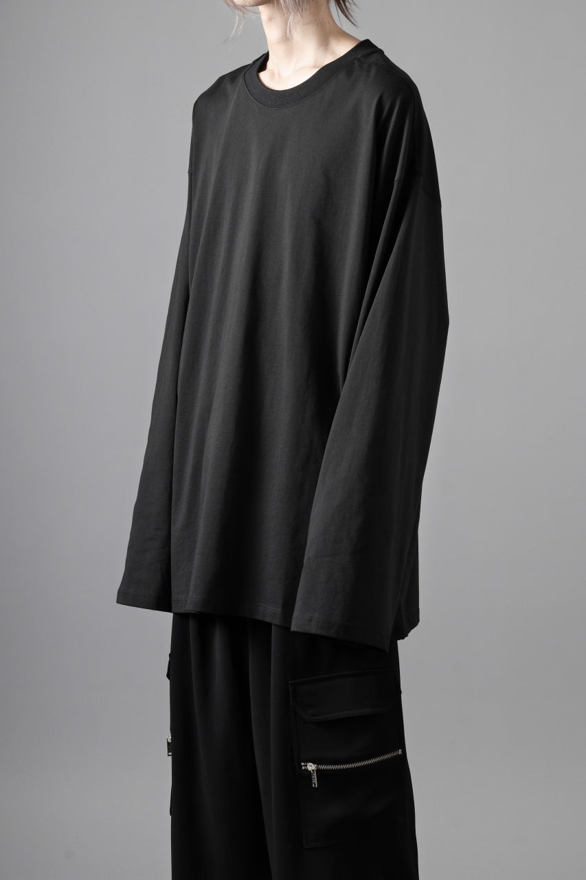 Load image into Gallery viewer, thom/krom OVERSIZED WIDE LONG SLEEVE TEE / COTTON JERSEY (BLACK)