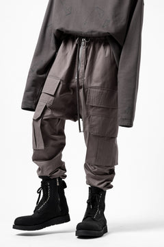 画像をギャラリービューアに読み込む, A.F ARTEFACT FRONT ZIP CARGO SARROUEL EASY PANTS (GREY)