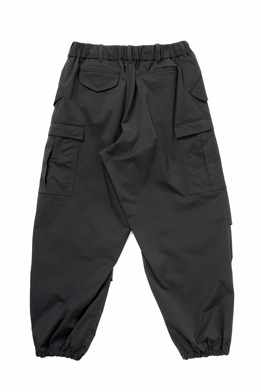 画像をギャラリービューアに読み込む, Y's.... FIELD CARGO PANTS / DRY-TOUCH GABARDINE (BLACK)
